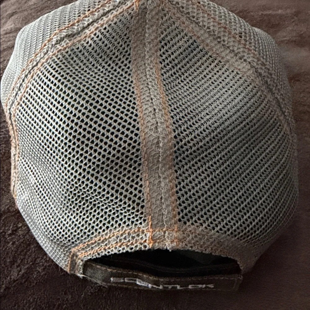 Scentlok Washed Logo Velcro Closure Hat Gray/Orange